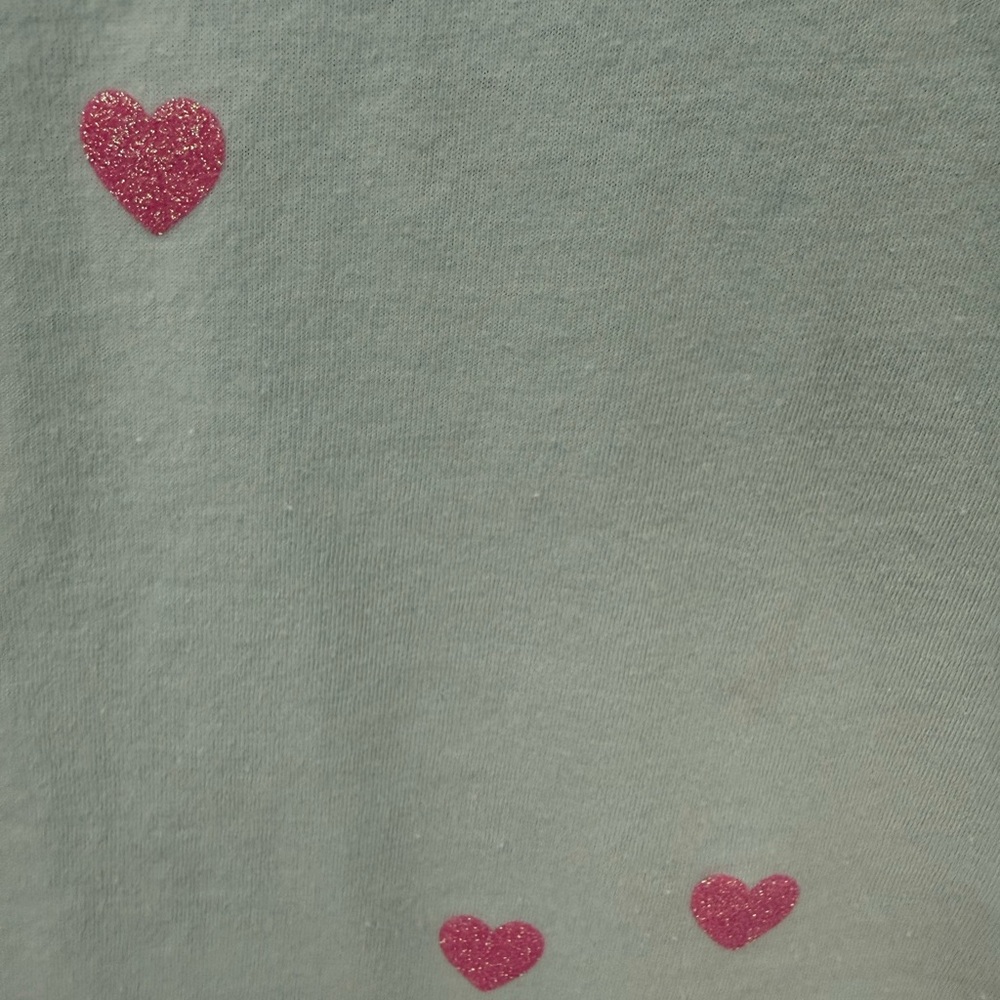 Chaser Girls Short Sleeve Hearts Shirttail Crew Neck Tee 2 or 3 - Picture 7 of 7